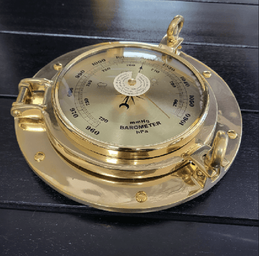 Brass Porthole Barometer 230mm at Online8 Furniture Auckland NZ