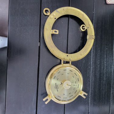 Brass Porthole Barometer 230mm at Online8 Furniture Auckland NZ