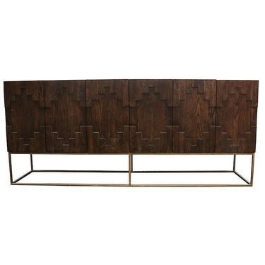 Brooklyn 6 Door Sideboard - Natural at Online8 Furniture Auckland NZ