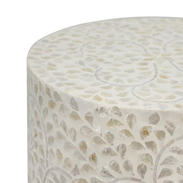 Capiz Side Table | Accent Stool at Online8 Furniture Auckland NZ