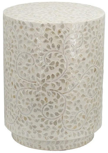 Capiz Side Table | Accent Stool at Online8 Furniture Auckland NZ