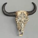 Carved Bulls Head | Skull Wall Decor - Resin at Online8 Furniture Auckland NZ