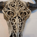 Carved Bulls Head | Skull Wall Decor - Resin at Online8 Furniture Auckland NZ