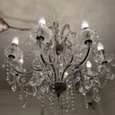 Chandelier Antique Silver Crystal - Medium at Online8 Furniture Auckland NZ