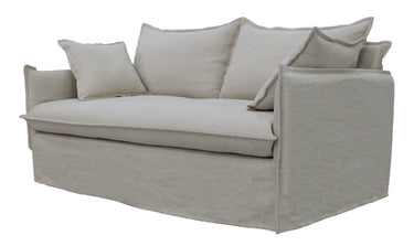 Chantilly 2-Seater Slip Cover Sofa - Salt & Pepper at Online8 Furniture Auckland NZ