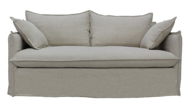 Chantilly 2-Seater Slip Cover Sofa - Salt & Pepper at Online8 Furniture Auckland NZ