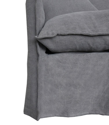 Chantilly 2 Seater Slipcover Sofa - Dark Grey at Online8 Furniture Auckland NZ