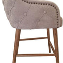 Charleston Buttoned Back Barstool - Oak Legs at Online8 Furniture Auckland NZ