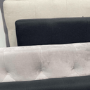 Charly Headboard Super King - Black Linen at Online8 Furniture Auckland NZ