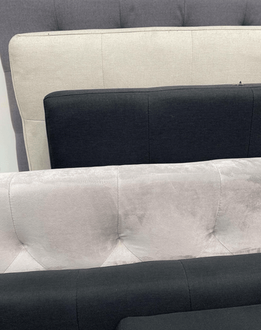 Charly Headboard Super King - Black Linen at Online8 Furniture Auckland NZ