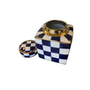 Checked Design Vases With Lid Set of 2 at Online8 Furniture Auckland NZ