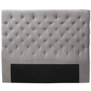 Cherry Chesterfield Headboard Super King - Grey Velvet at Online8 Furniture Auckland NZ