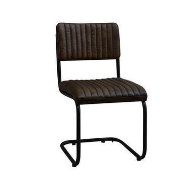 Classic Cantilever Leather Dining Chair at Online8 Furniture Auckland NZ