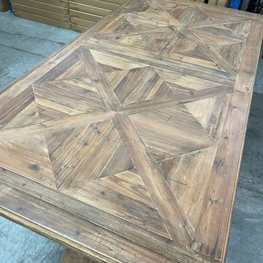 Classic Dining Table Parquet Top - 2000mm at Online8 Furniture Auckland NZ