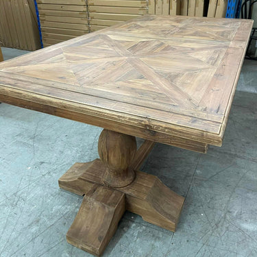 Classic Dining Table Parquet Top 2500mm at Online8 Furniture Auckland NZ