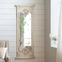 Classic Vintage Antique White Washed Wall Mirror at Online8 Furniture Auckland NZ