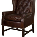 Clement Aged Leather Armchair - Vintage Cigar at Online8 Furniture Auckland NZ