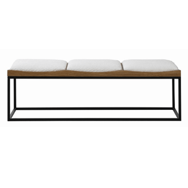 Coach Boucle Bench - Oak at Online8 Furniture Auckland NZ