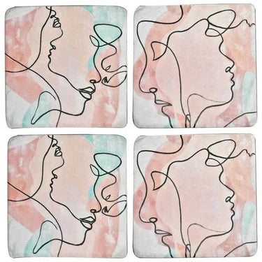 Coasters Abstract Face Resin Set/4 at Online8 Furniture Auckland NZ