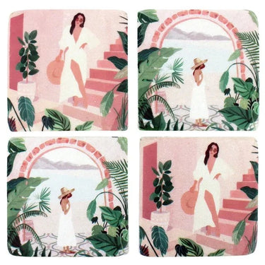 Coasters Leisure Life Resin Coasters Set/4 at Online8 Furniture Auckland NZ