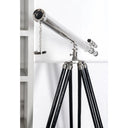 Cohasset Double Barrel Nickel Finish Floor Telescope on Tripod at Online8 Furniture Auckland NZ