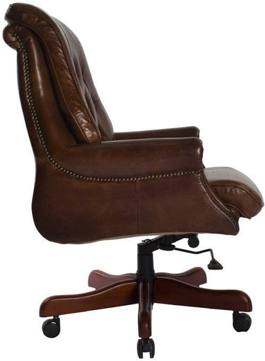 Columbus Vintage Leather Chesterfield Desk Chair at Online8 Furniture Auckland NZ