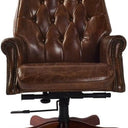Columbus Vintage Leather Chesterfield Desk Chair at Online8 Furniture Auckland NZ
