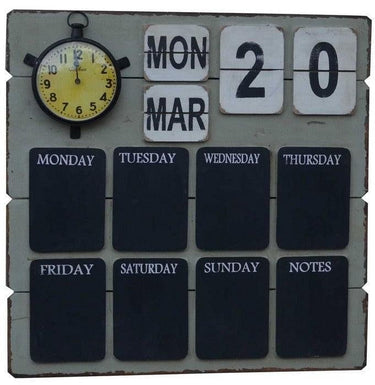 Country Memo Chalk Board with Clock at Online8 Furniture Auckland NZ
