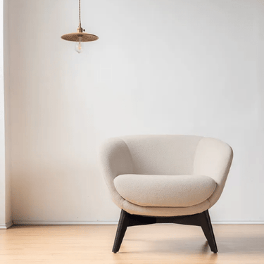 Crescent Boucle Lounge Chair at Online8 Furniture Auckland NZ