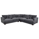 Crescent Corner Lounge Suite - Deep Seats - Charcoal at Online8 Furniture Auckland NZ