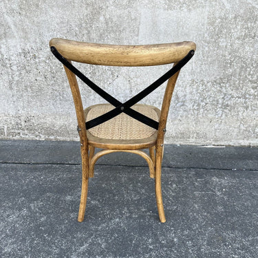 Cross Back Dining Chair - Antique Oak Natural at Online8 Furniture Auckland NZ