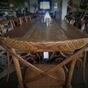 Cross Back Dining Chair - Antique Oak at Online8 Furniture Auckland NZ