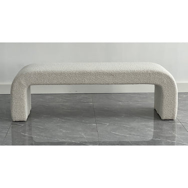 Daphins Boucle Bench | Ottoman - Cream at Online8 Furniture Auckland NZ