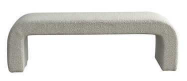 Daphins Boucle Bench | Ottoman - Cream at Online8 Furniture Auckland NZ
