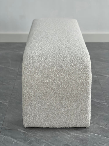 Daphins Boucle Bench | Ottoman - Cream at Online8 Furniture Auckland NZ