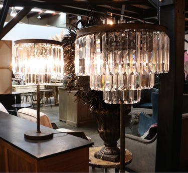 Deco Crystal Table Lamp at Online8 Furniture Auckland NZ