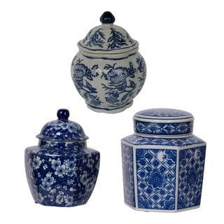 Decorative Jars Set/3 at Online8 Furniture Auckland NZ