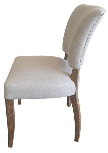 Derringer Dining Chair - Linen at Online8 Furniture Auckland NZ