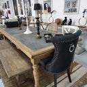 Dining Table - Old Elm Zinc Top at Online8 Furniture Auckland NZ