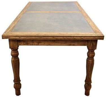 Dining Table - Old Elm Zinc Top at Online8 Furniture Auckland NZ