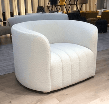 Dubai Armchair - White Boucle at Online8 Furniture Auckland NZ