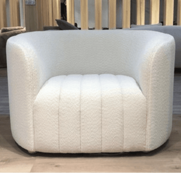 Dubai Armchair - White Boucle at Online8 Furniture Auckland NZ