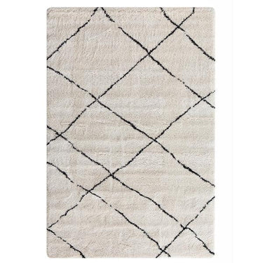 Evie Nordic Cream Black Rug at Online8 Furniture Auckland NZ