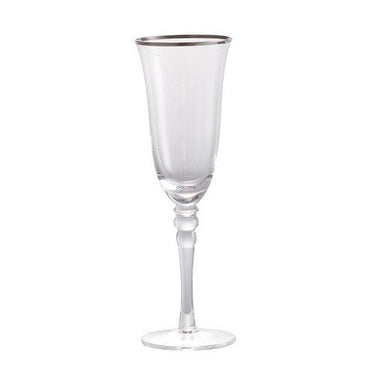 Felicity flute Set/4 -Silver Rim at Online8 Furniture Auckland NZ