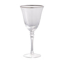 Felicity Wine Glass Set/4 -Silver Rim at Online8 Furniture Auckland NZ