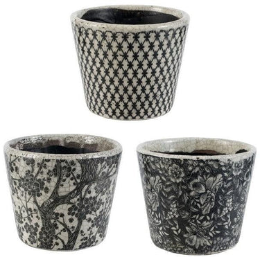 Floral Planters Set of 3 at Online8 Furniture Auckland NZ