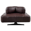Georgio XL Leather Chair | Ottoman Cuba Brown at Online8 Furniture Auckland NZ