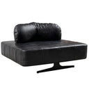 Georgio XL Leather Chair | Ottoman Slate Black at Online8 Furniture Auckland NZ