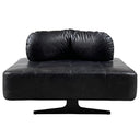 Georgio XL Leather Chair | Ottoman Slate Black at Online8 Furniture Auckland NZ