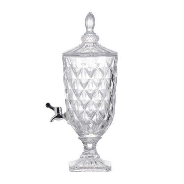Glass Drink Dispenser - Diamond Pattern at Online8 Furniture Auckland NZ